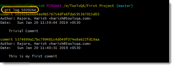 How to view Commit History in Git using Git Log Command?